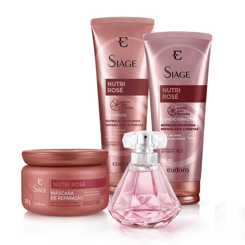 Kit Siàge Nutre Rosé + Colônia Desodorante Lyra