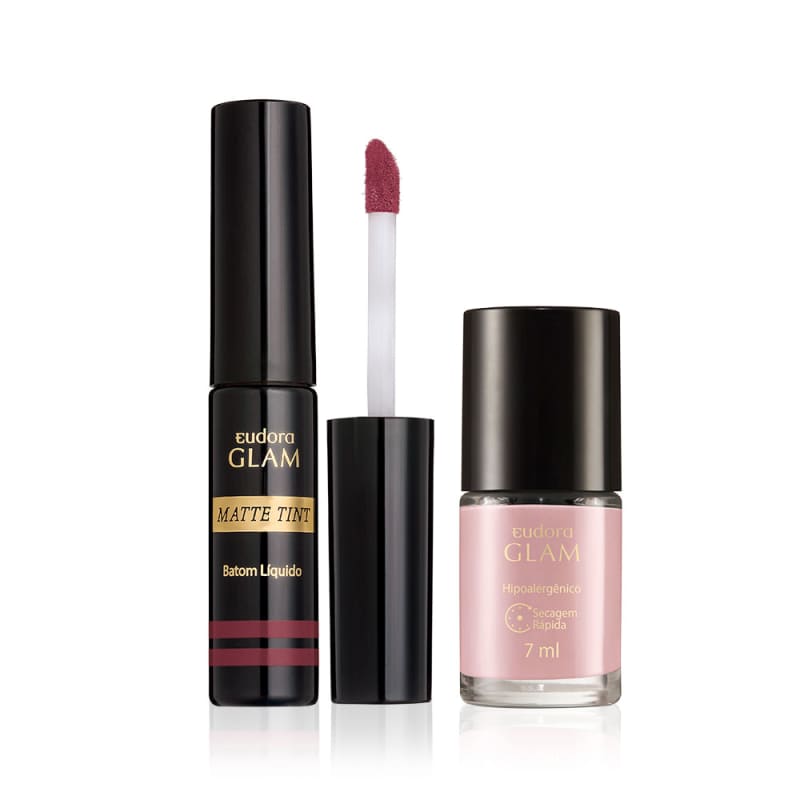 Kit Batom Matte Tint Vintage Rosé + Esmalte Rosé Único