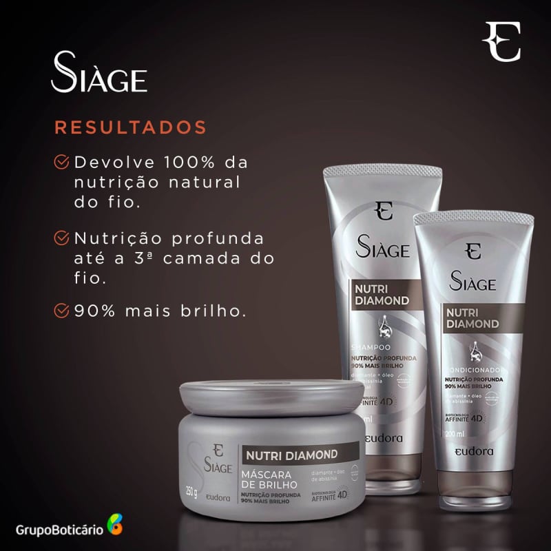 Kit Eudora Siàge Nutri Diamond (Nova Versão) (3 produtos)