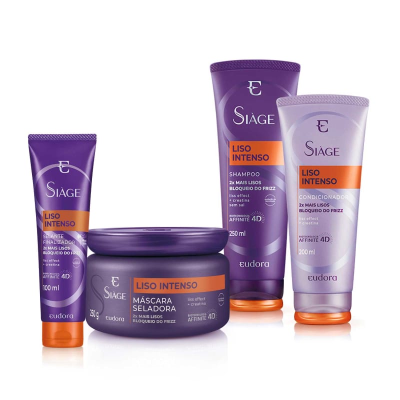 Kit Eudora Siàge Liso Intenso Completo (Nova Versão) (4 produtos) Menor preço em Kit Eudora Siàge Liso Intenso Completo (Nova Versão) (4 produtos)