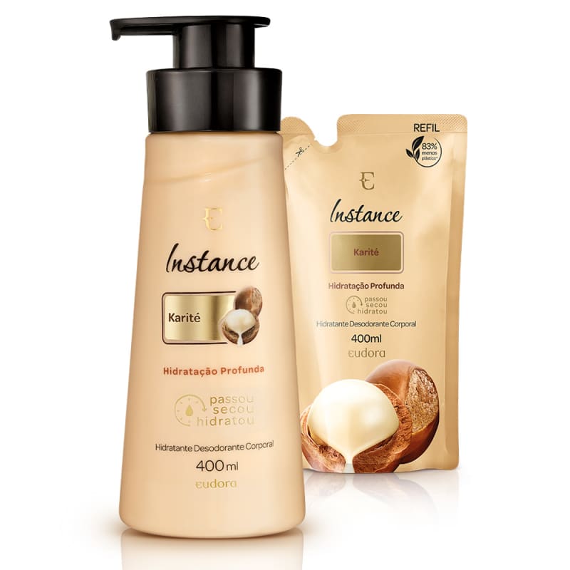 Kit Instance Karité Hidratante Desodorante Corporal + Refil