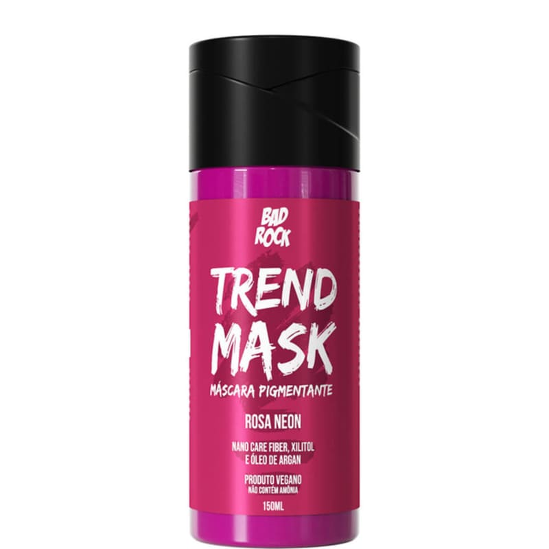 Bad Rock Trend Mask Rosa Neon - Máscara Pigmentante 150ml Menor preço em Bad Rock Trend Mask Rosa Neon - Máscara Pigmentante 150ml