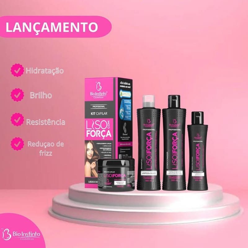 Bio Instinto Liso com Força - Kit para Cabelos Lisos e