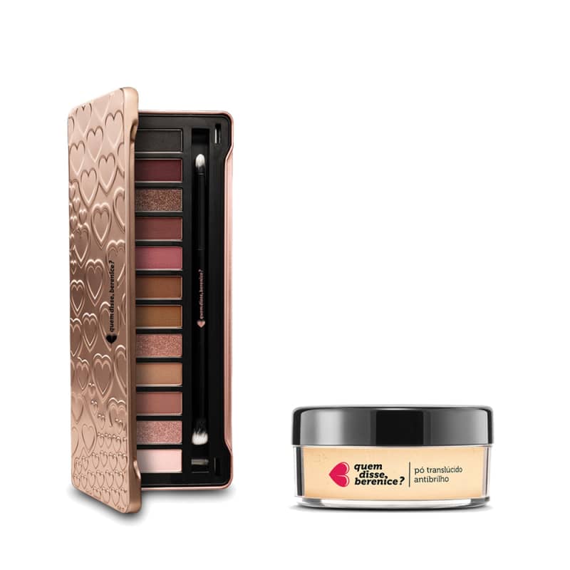Kit Pó Translucido Instamatte Amarelê e Paleta de Sombras Adoro Roses