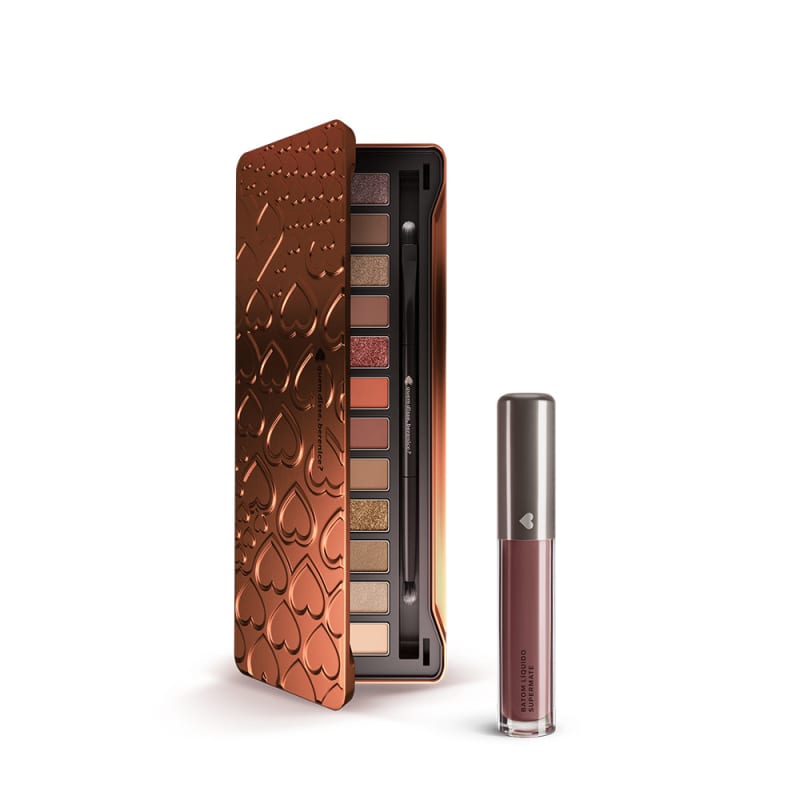 Kit Paleta de Sombras Adoro Bronzes + Batom Líquido Supermate Cappuccinoli