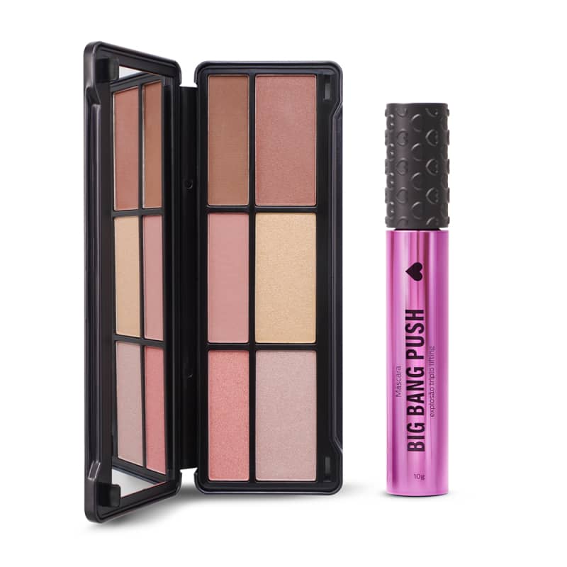 Kit Máscara Big Bang PUSH + Paleta de Sombras Adoro Celebrar