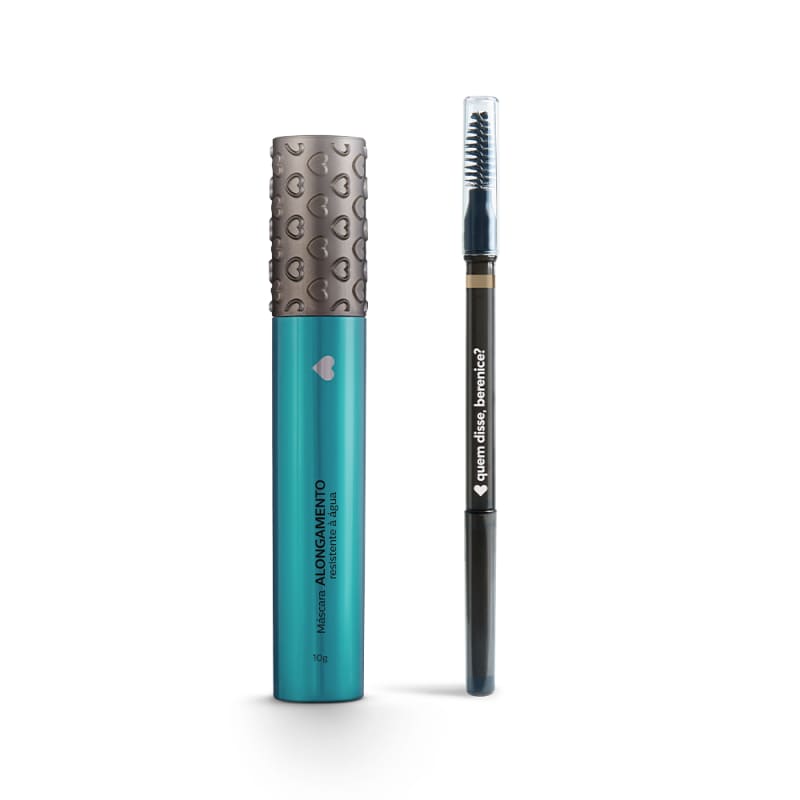 Kit Máscara de Cílios Alongamento Resistente à água + Lapiseira Sobrancelha Clarete
