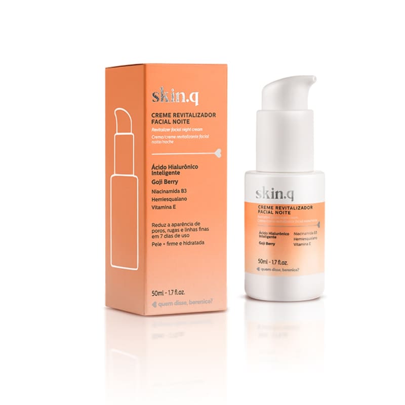 Kit Cleasing Oil + Skin.q Creme Revitalizador Facial Noite + Skin.q Balm Labial Hidratação e Volume