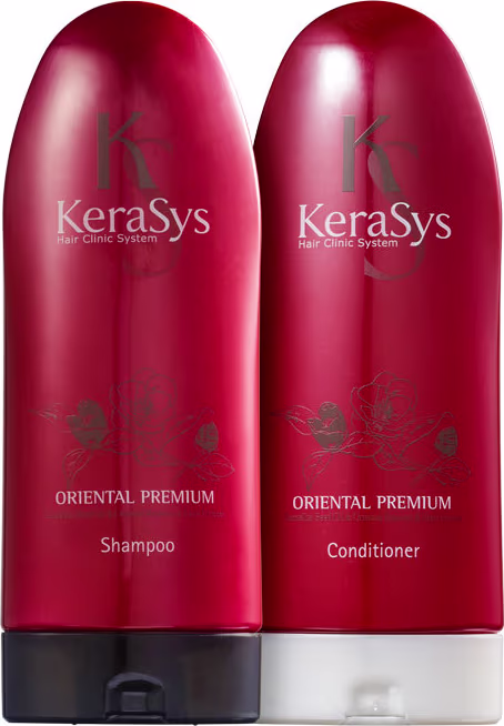 kit Kerasys Oriental Premium Duo com shampoo e condicionador.