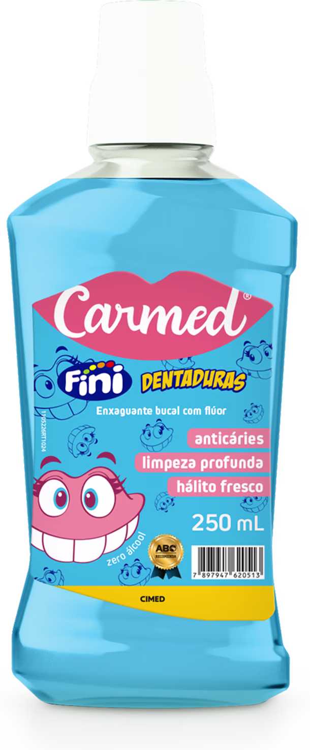 Enxaguante Bucal Carmed Fini Dentadura 250ml