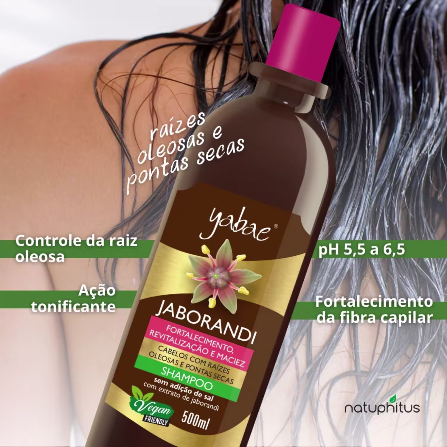 Shampoo Yabae Jaborandi, 500ml.