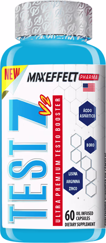 Suplemento Alimentar MAXEFFECT Test7 V2, 60 Cápsulas.