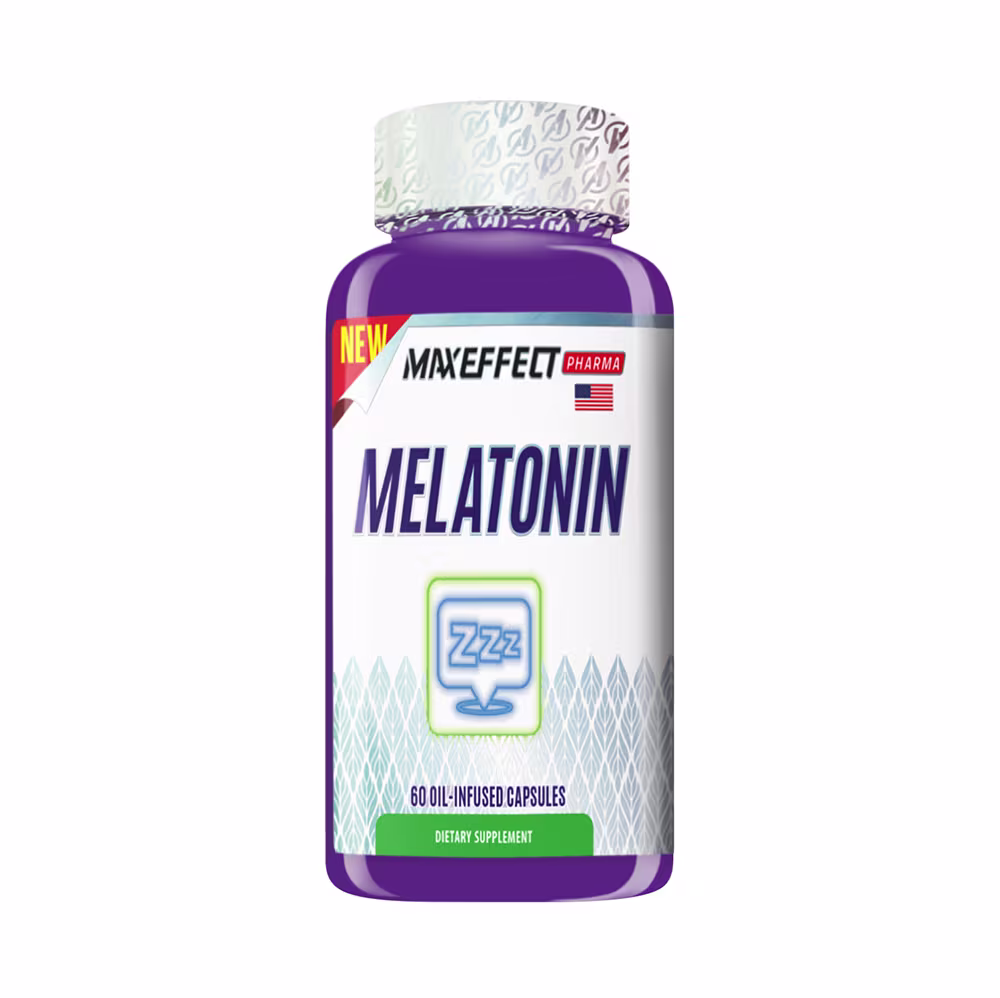 Suplemento Alimentar MAXEFFECT Melatonin, 60 Cápsulas.
