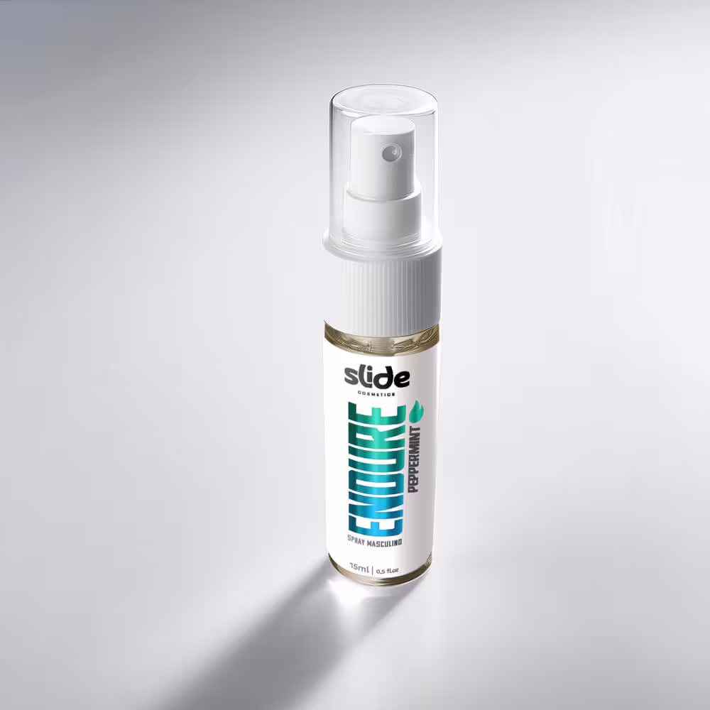 Spray Íntimo Masculino Slide Cosméticos Endure Peppermint, 15ml.
