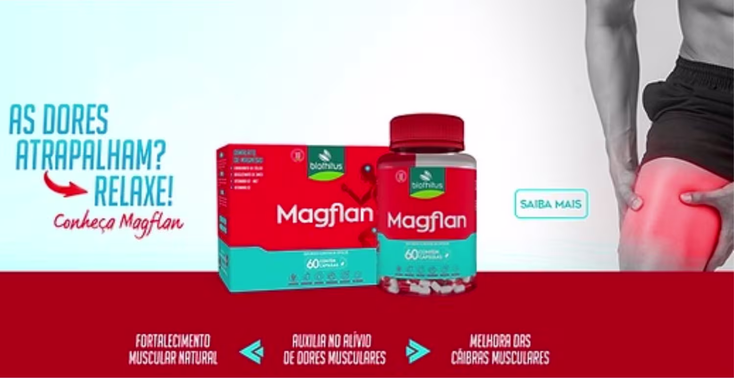 Kit Biofhitus Magflan Dimalato de Magnésio Trio, 3 produtos.