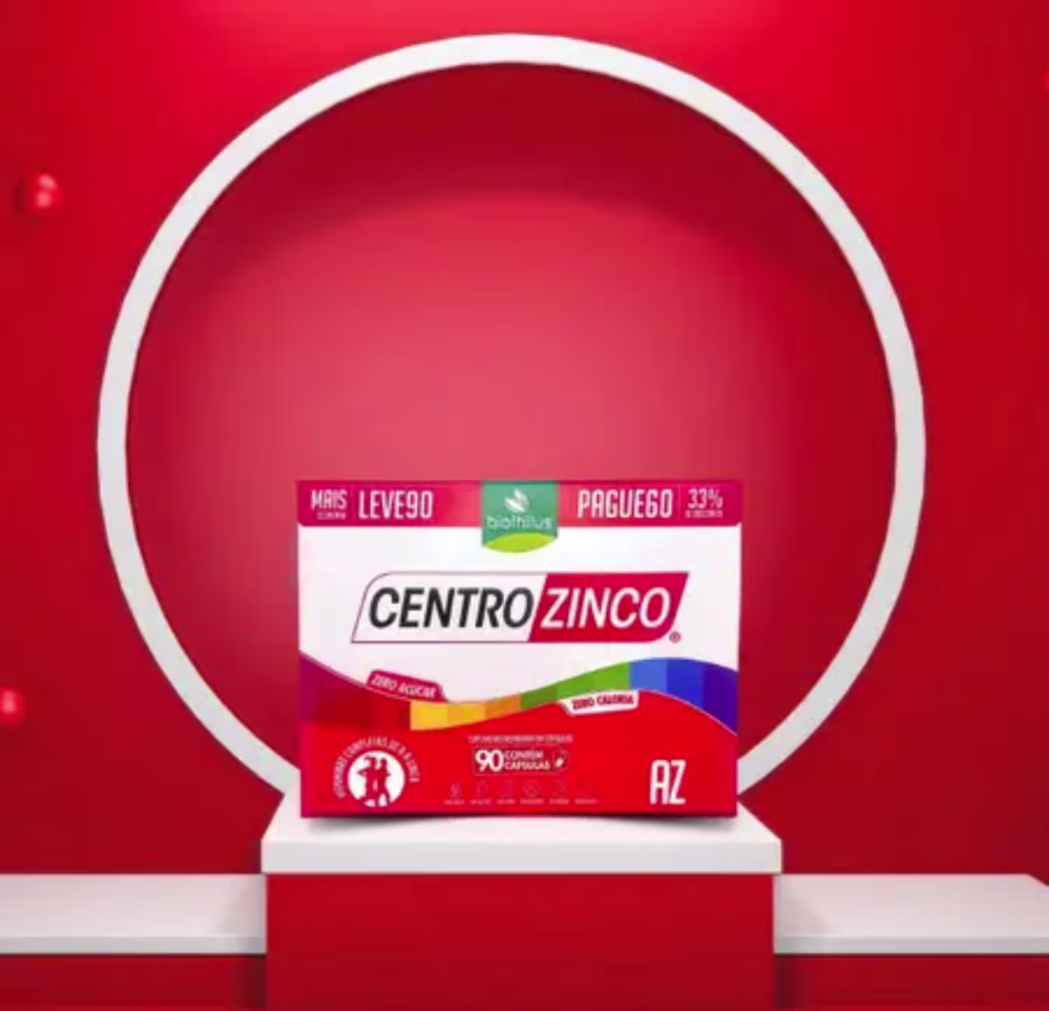 Suplemento Alimentar Biofhitus Centrozinco AZ, 60 Cápsulas.