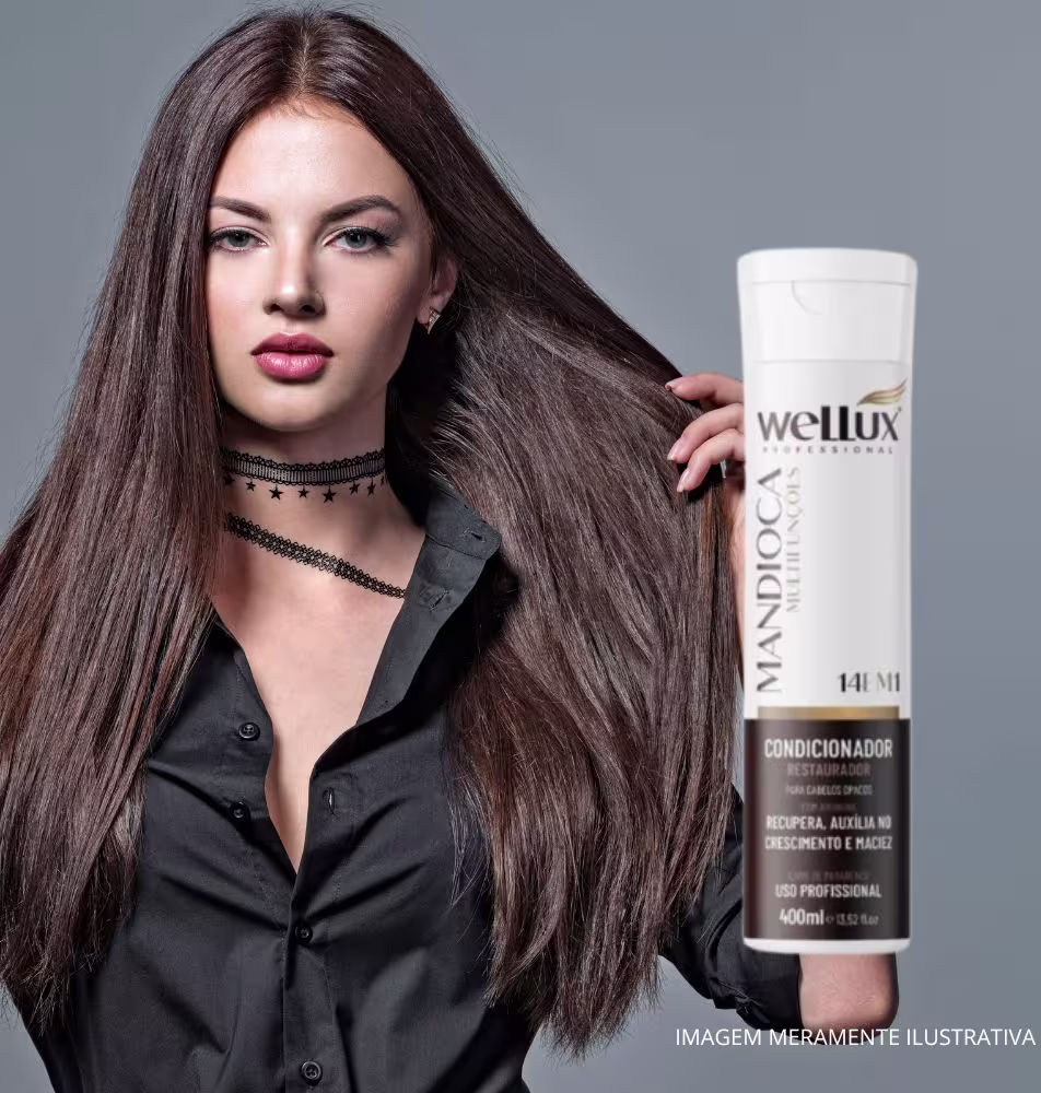 Condicionador Wellux Professional Mandioca, 400ml.