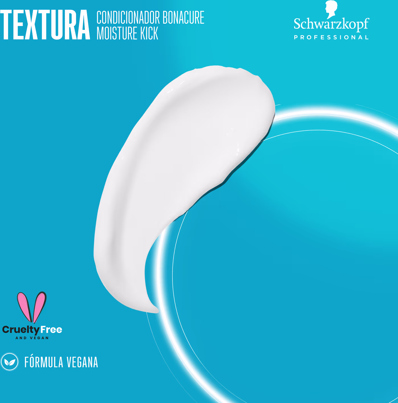 Amostra da textura cremosa do produto.
