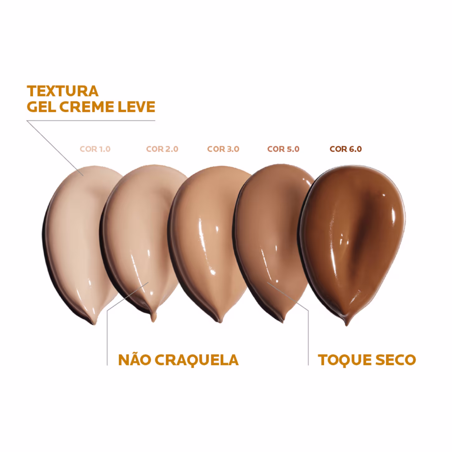 A imagem mostra uma amostra das 6 cores disponíveis.
