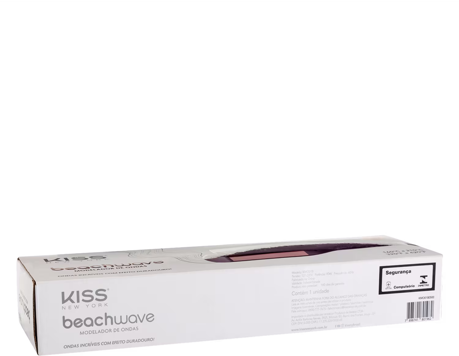 Detalhe da caixa do Kiss New York Beachwave