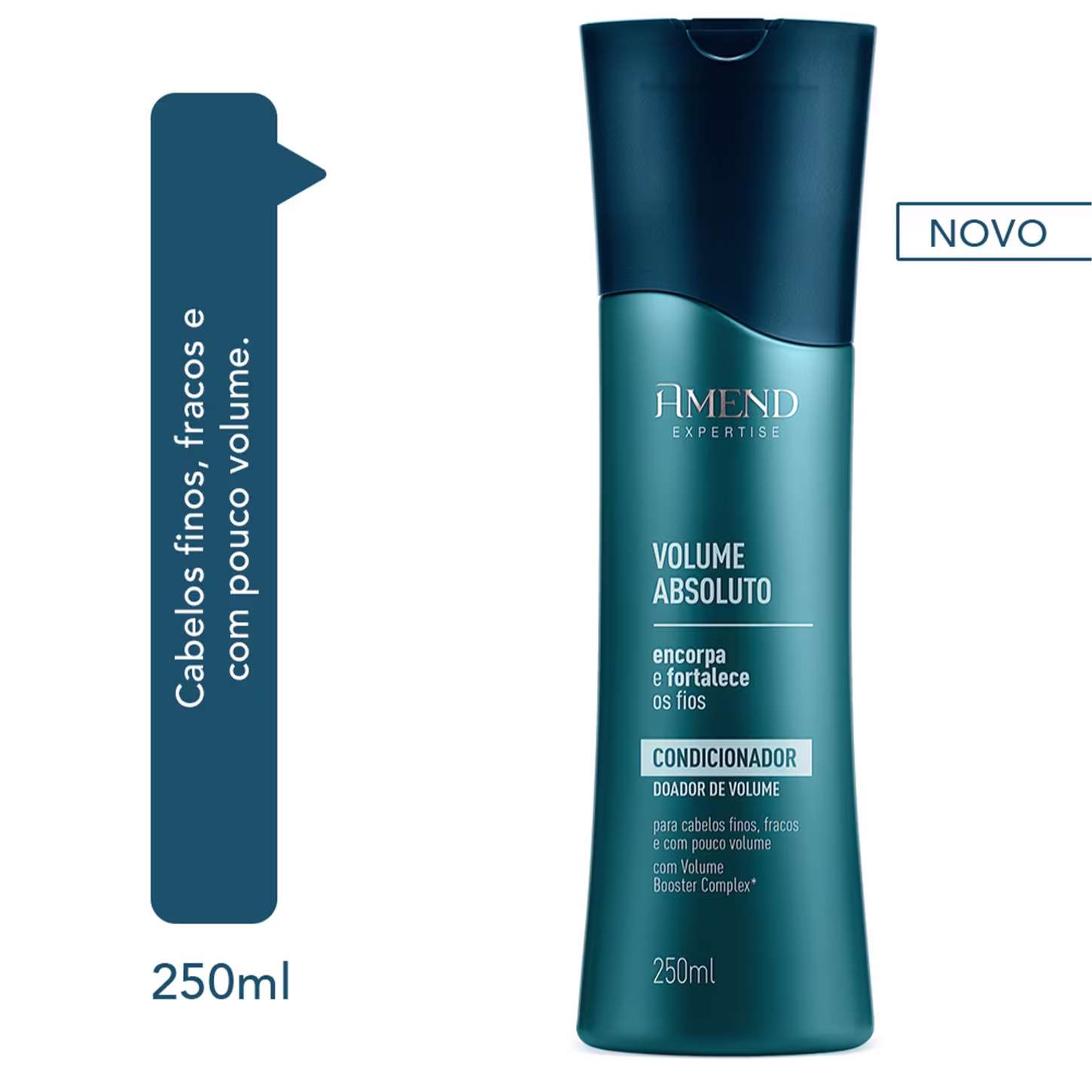 Condicionador Amend Expertise Volume Absoluto 250ml: cabelos finos, fracos e com pouco volume