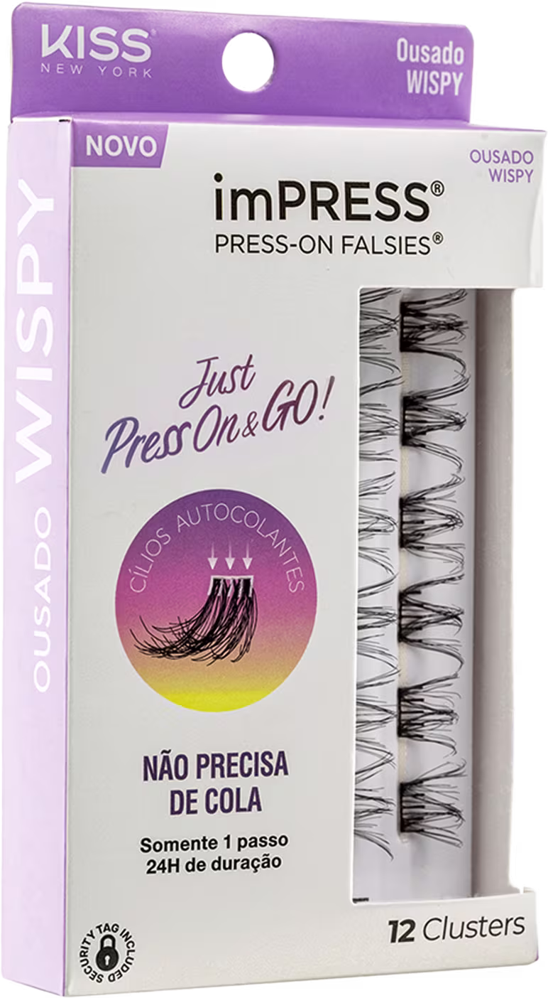 Cílios Postiços Kiss New York imPRESS Press-on Falsies Mini Wispy 09 Refil (12 Unidades)