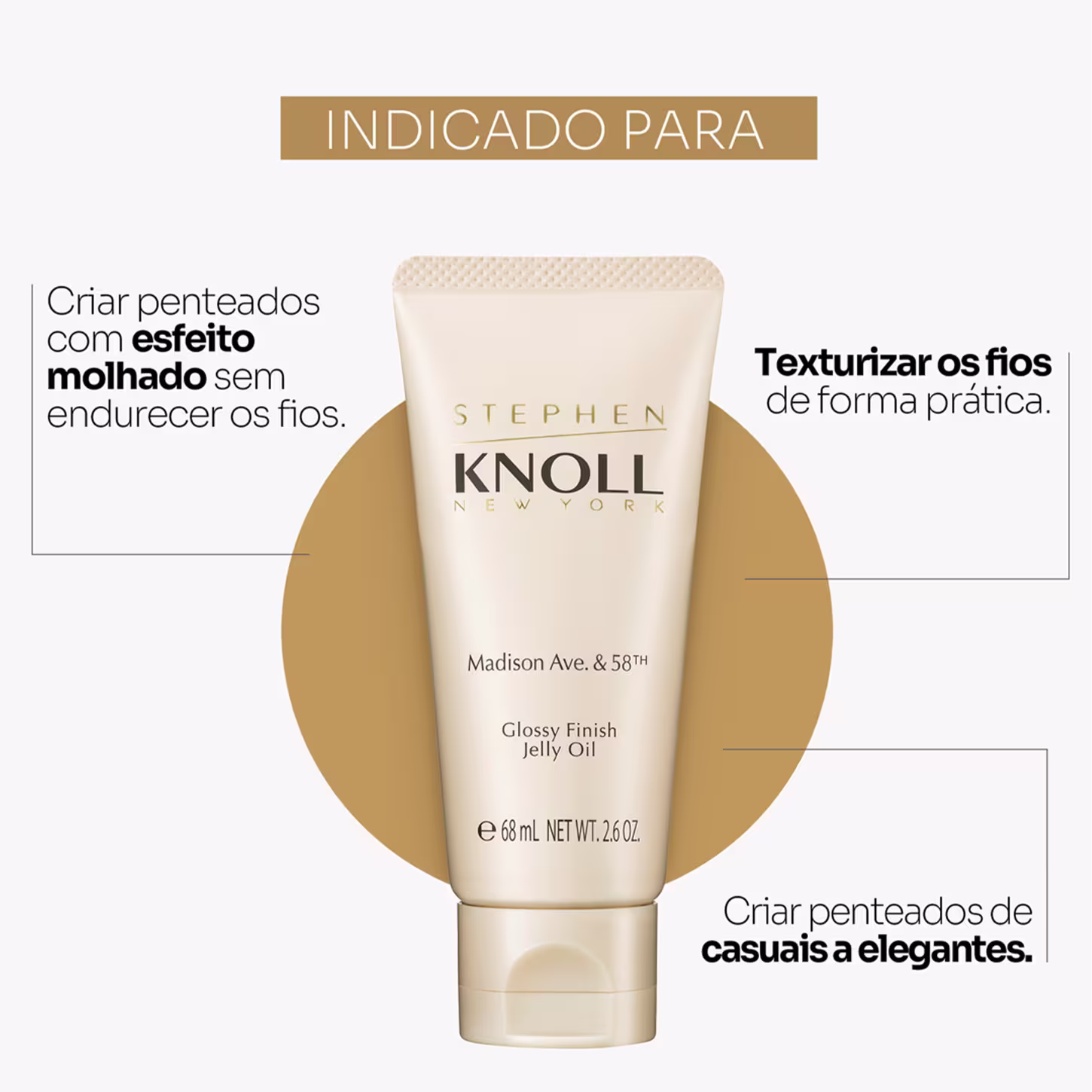 Gel Óleo Finalizador Capilar Stephen Knoll Madison Ave & 58th 75g.