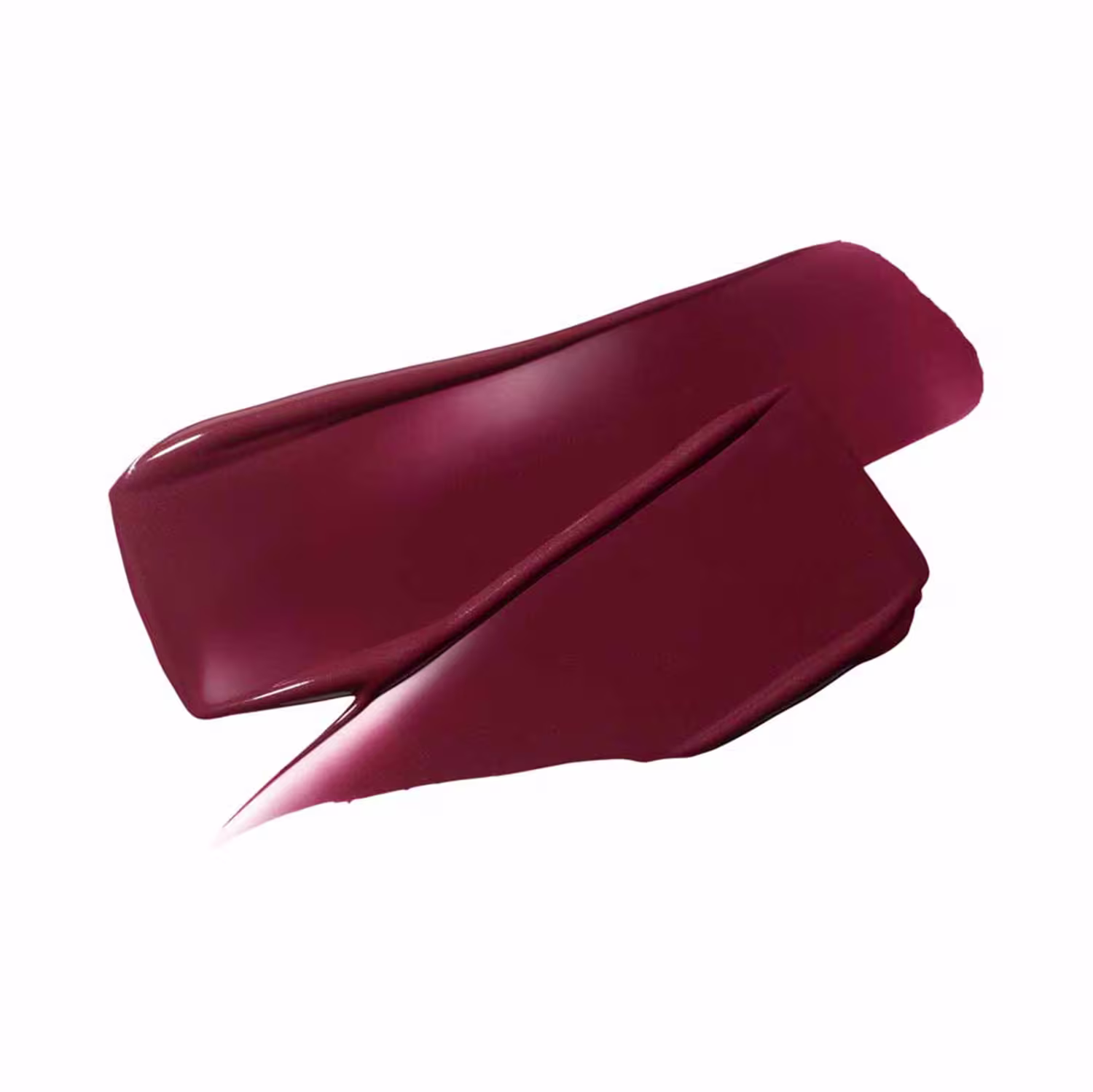 Amostra da cor do do Blush Líquido M·A·C Strobe Plummy Bare, um tom de ameixa, vermelho escuro