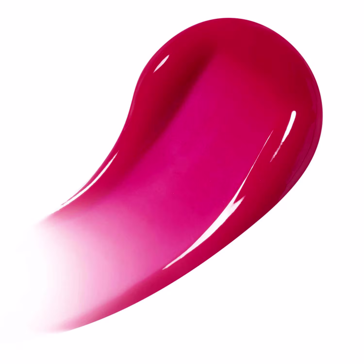 Amostra da cor do Gloss Labial Too Faced Lip Injection Extreme Plumping Clicks On Point, um vermelho cereja, com uma textura cremosa e brilhante.