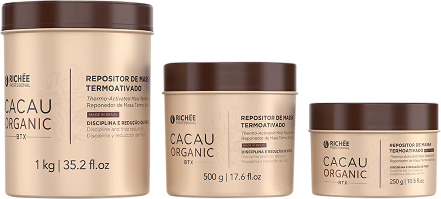 Repositor de Massa Capilar Richée Professional Cacau Organic Btx, 1kg.