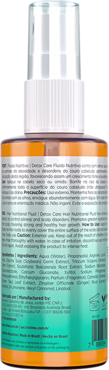 Fluído Nutritivo Capilar Richée Professional Detox Care, 60ml.
