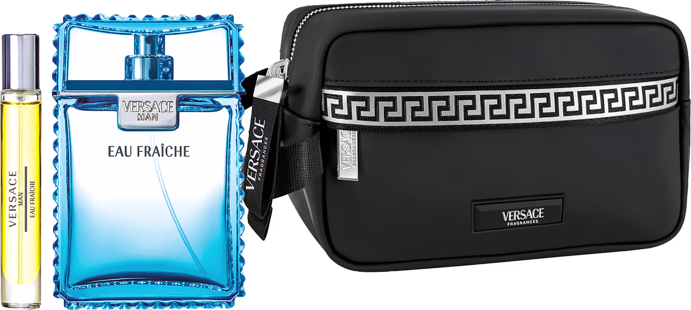VERSACE EAU FRAICHE EAU DE TOILETTE 100ML, TRAVEL SIZE 10ML E NECESSAIRE