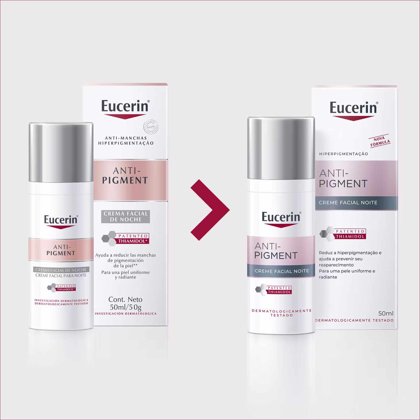 Creme Facial Eucerin Anti-Pigment Clareador Noite, 50ml.