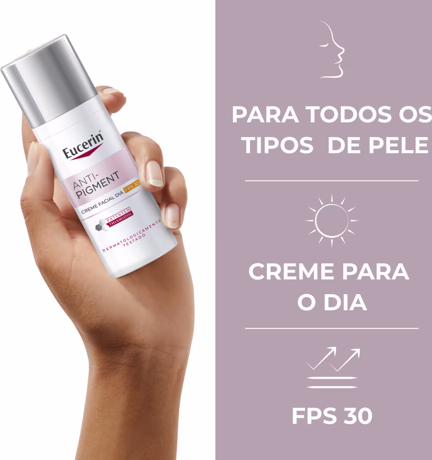 Creme Facial Eucerin Anti-Pigment Clareador Dia FPS 30, 50ml.