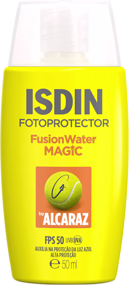 Protetor Solar Facial ISDIN FusionWater Magic by Alcaraz FPS50, 50ml.