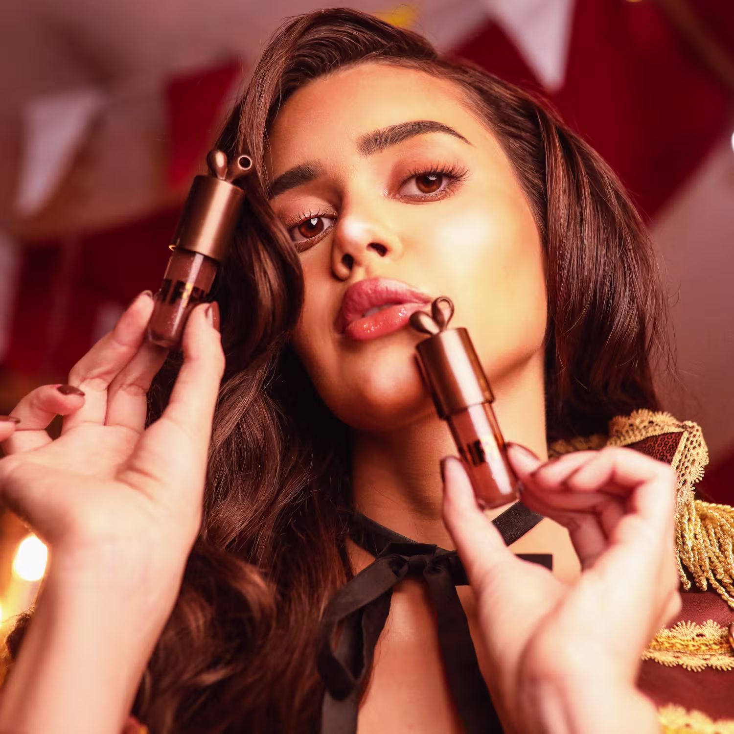 Franciny Ehlke exibe o Gloss Labial Fran by Franciny Ehlke Lip Bunny