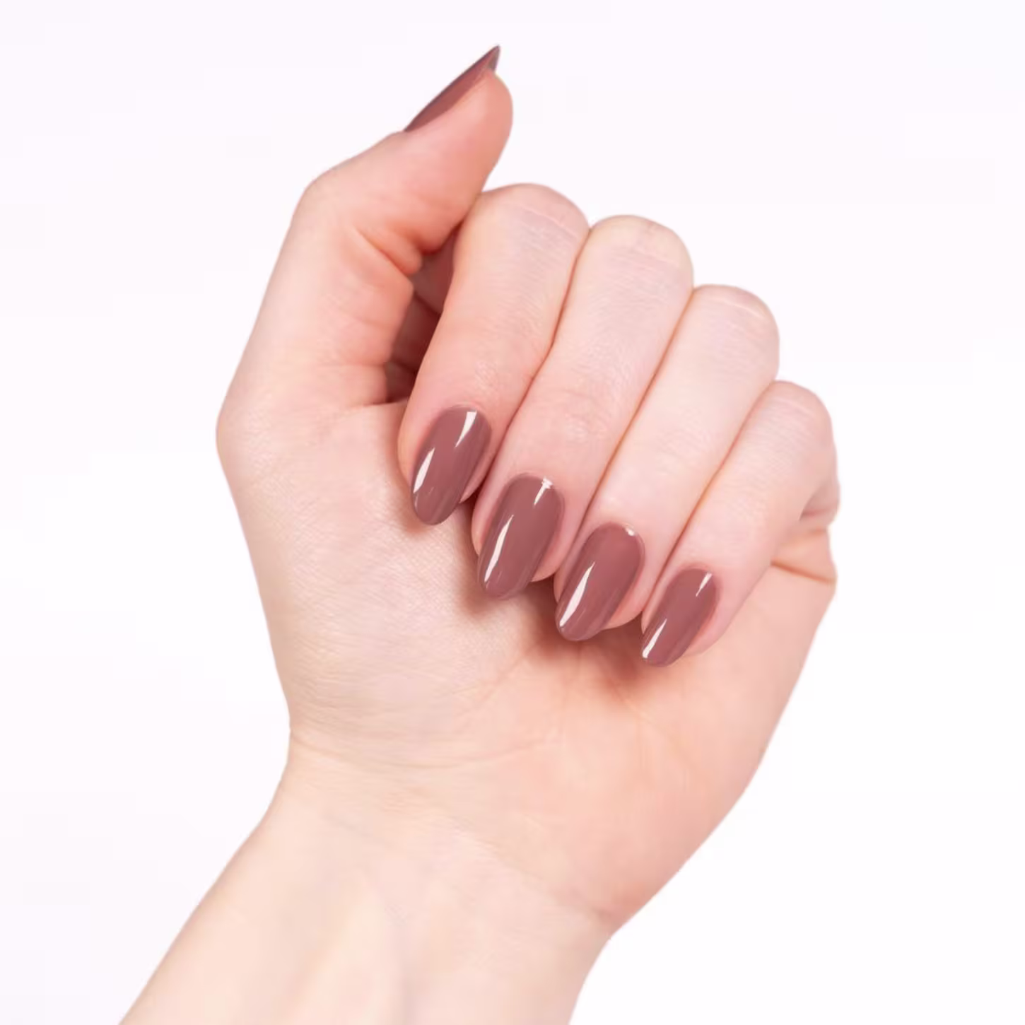 Resultado da cor Essence Gel Nail Colour Wow Cacao, um tom nude escuro