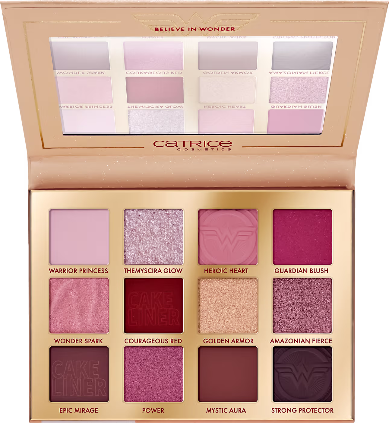 Paleta de Sombras Catrice Mulher Maravilha 020 Amazonian Warrior, 15,5g.