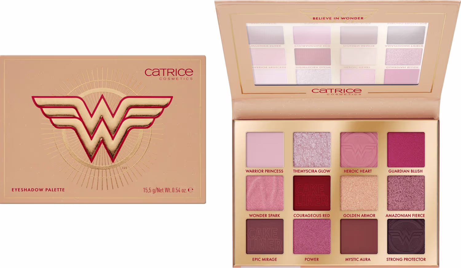 Paleta de Sombras Catrice Mulher Maravilha 020 Amazonian Warrior, 15,5g.