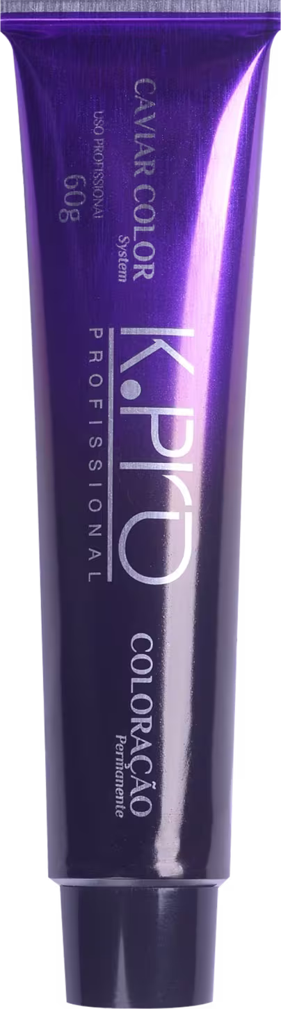 Tubo de tinta de cabelo da marca Cavalor Color, na cor violeta, com texto em inglês e rosa destacado. O produto é apresentado em embalagem típica de tintura capilar.