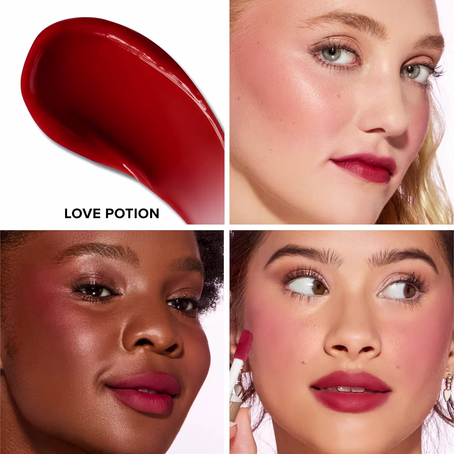 Blush Líquido Too Faced Cloud Crush Whipped Lip & Cheek Love Potion, 4ml.