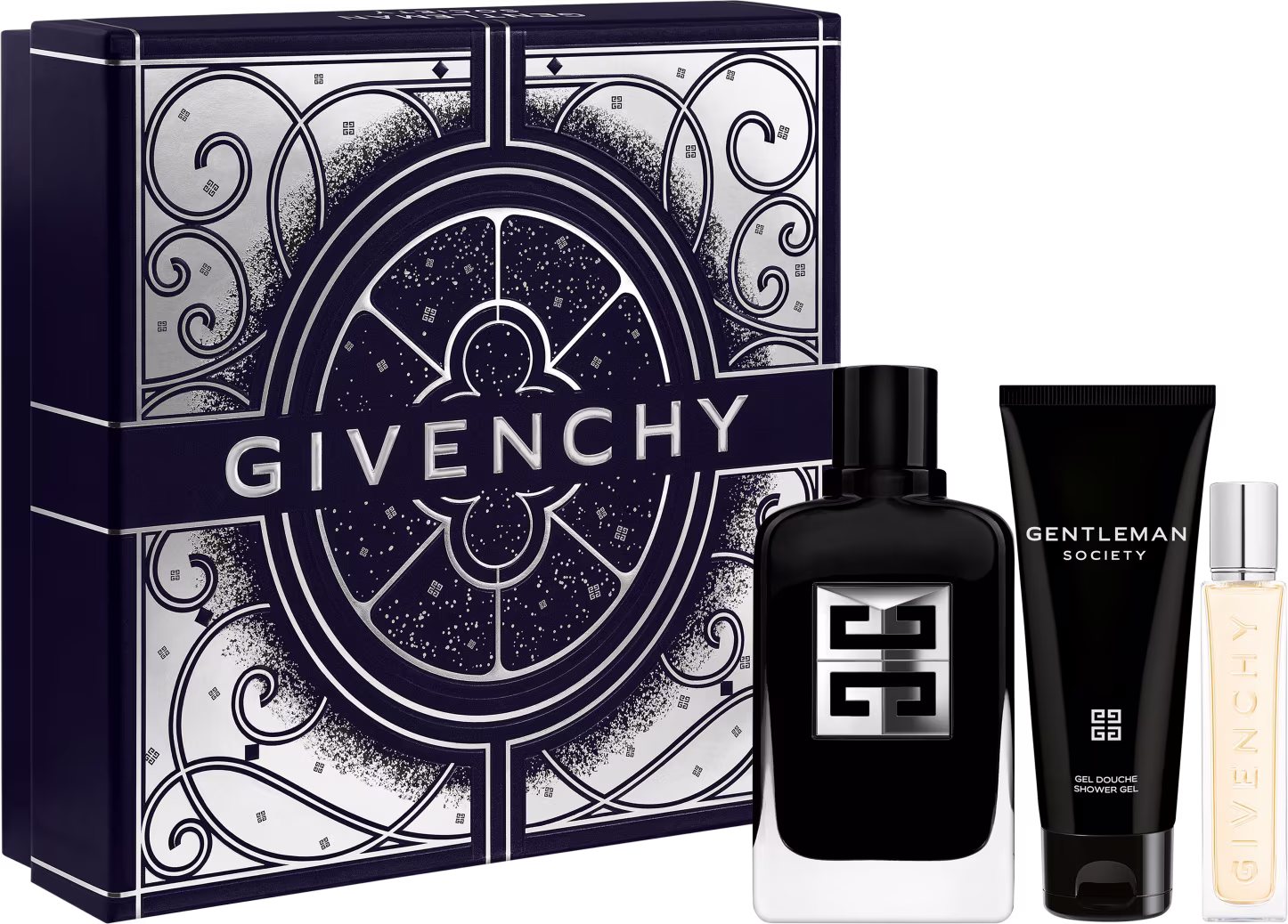 Conjunto Gentleman Society Givenchy Masculino Eau de Parfum 100ml + Gel de Banho 75ml + Travel Size 12,5ml.