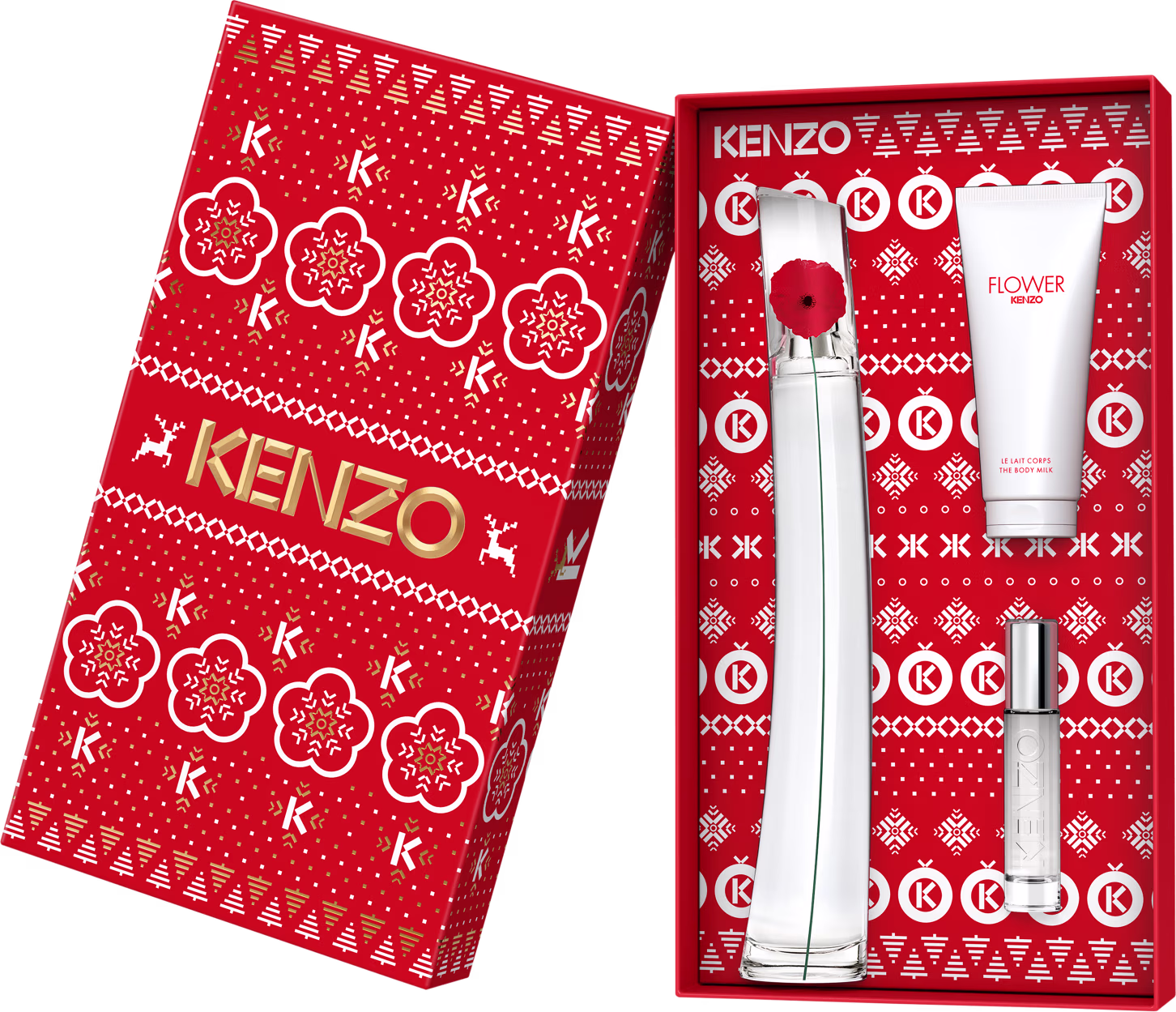 Conjunto Flower by Kenzo Feminino EDP 100ml + Loção Hidratante Corporal 75ml + TS 10ml.