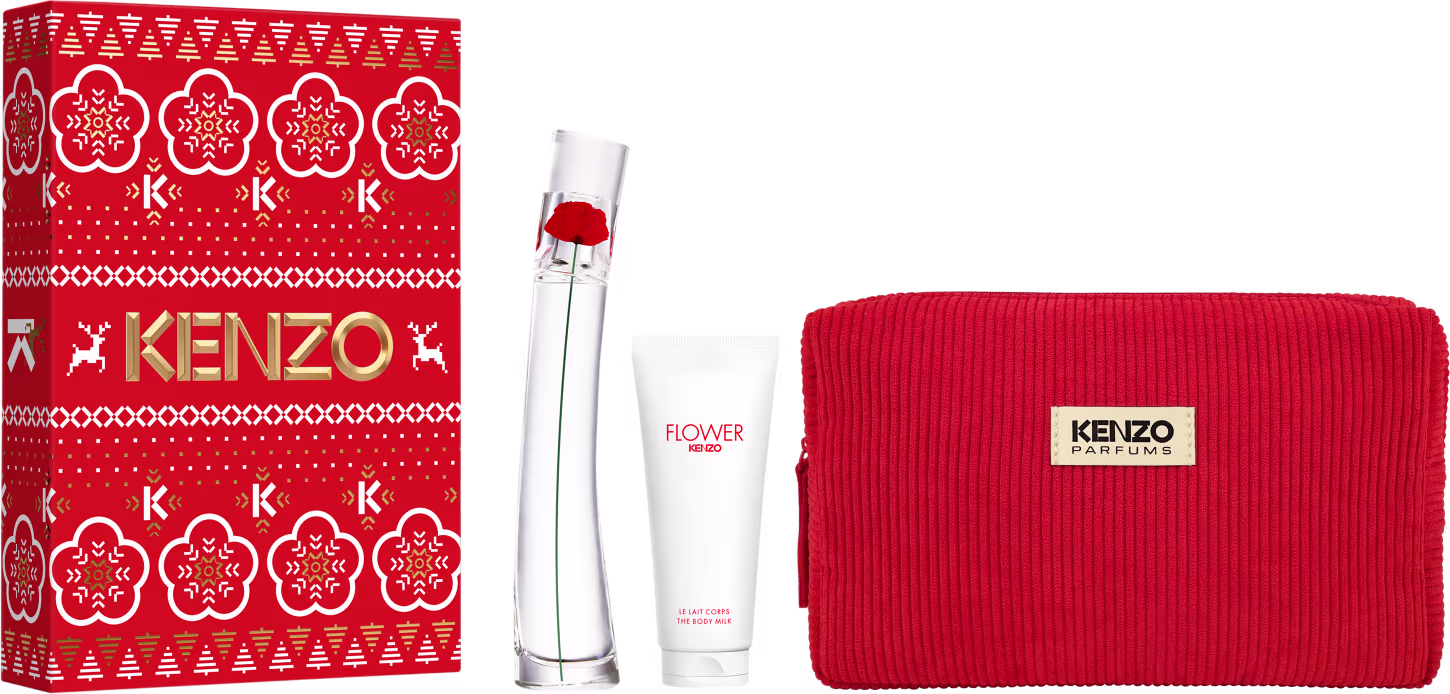 Conjunto Flower by Kenzo Feminino EDP 50ml + Loção Hidratante 75ml + Nécessaire.