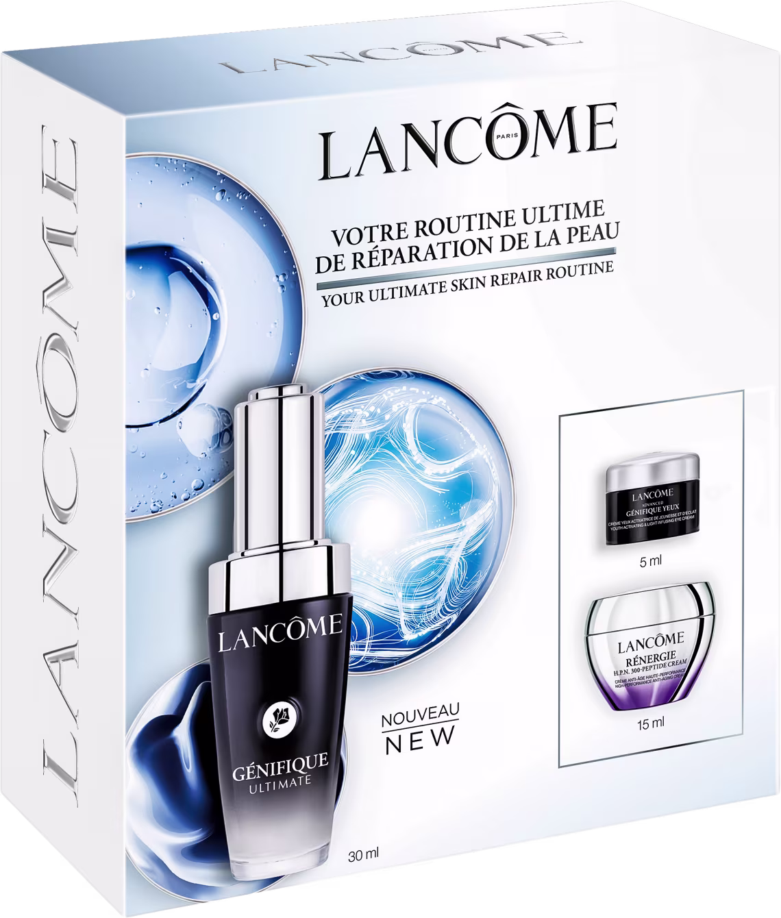 Kit Lancôme Génifique Ultimate Trio, 3 produtos.