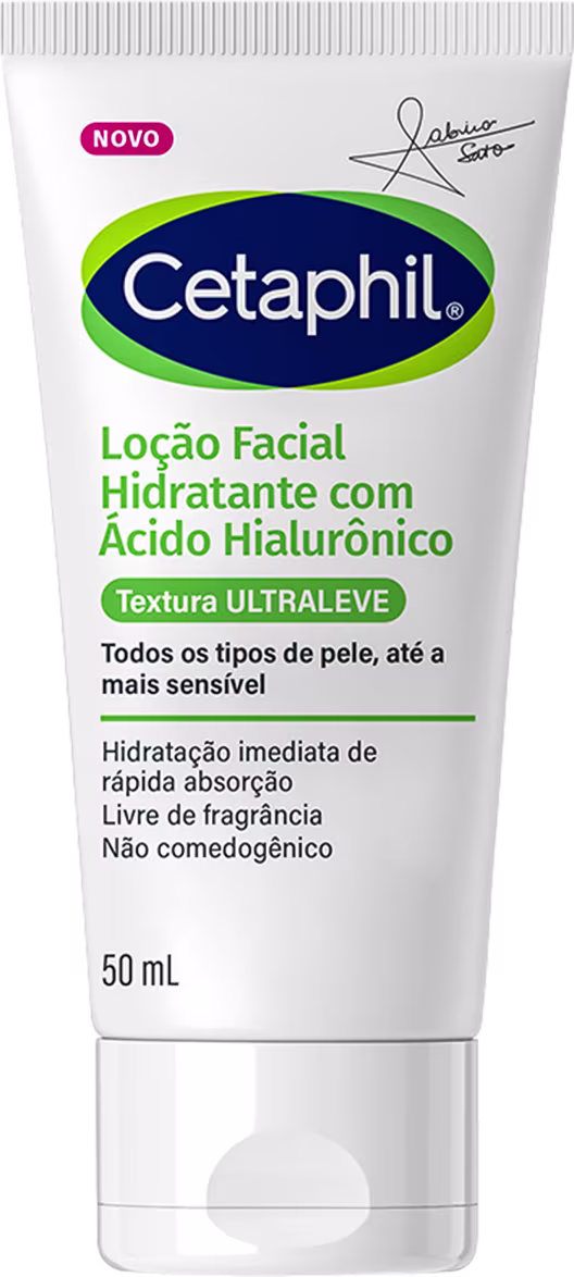 Cetaphil Ácido Hialurônico - Loção Hidratante Facial
Loção hidratante para todos os tipos de pele. Cetaphil Ácido Hialurônico confere hidratação intensa por 24h com leveza e conforto.