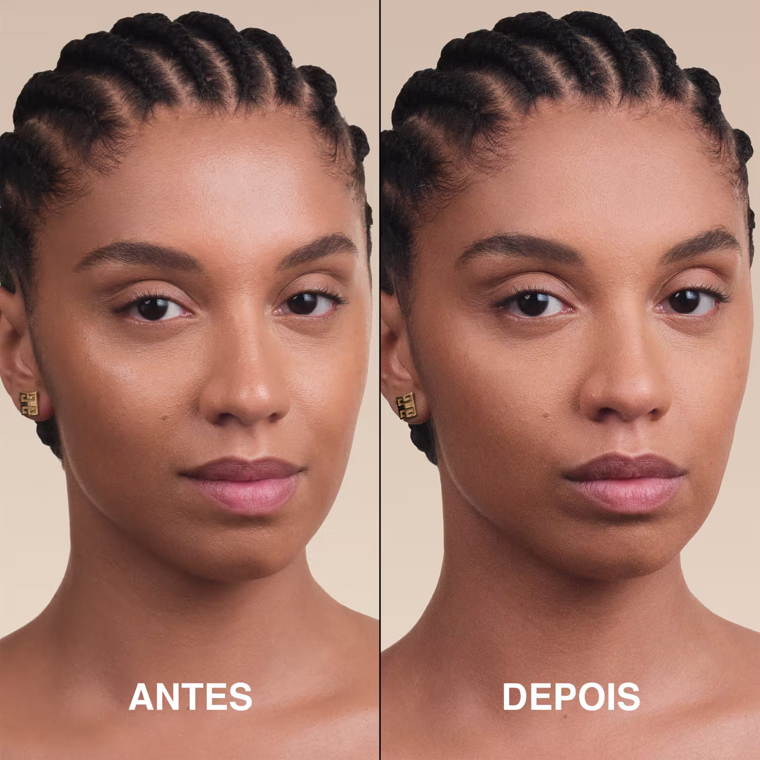 Antes e depois do uso