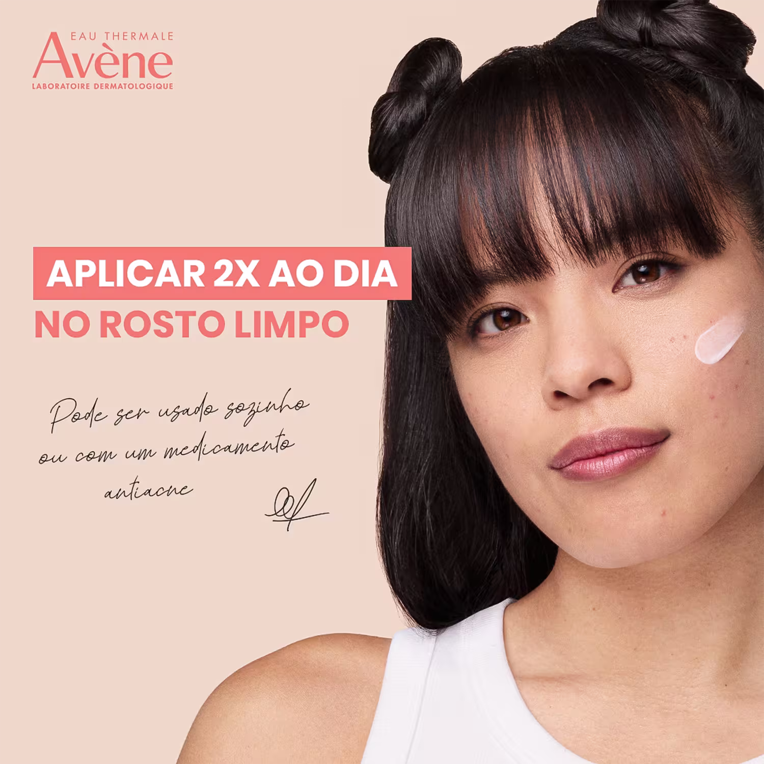 Aplicar 2x ao dia no rosto limpo. Pode ser usado sozinho ou com um medicamento antiacne.