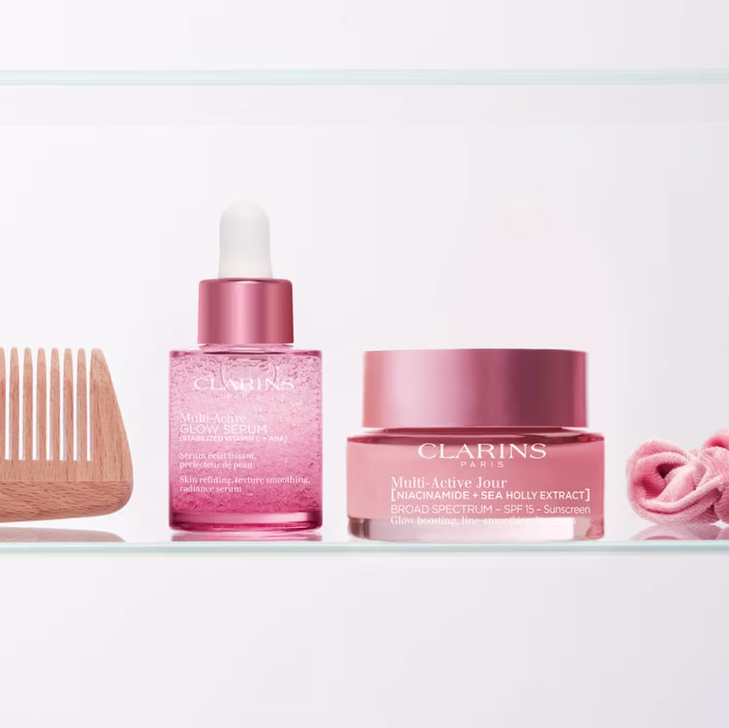 Produtos da linha Clarins Multi-Active