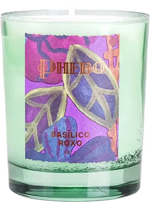 Vela Perfumada Phebo Aromáticos Basílico Roxo de 250g